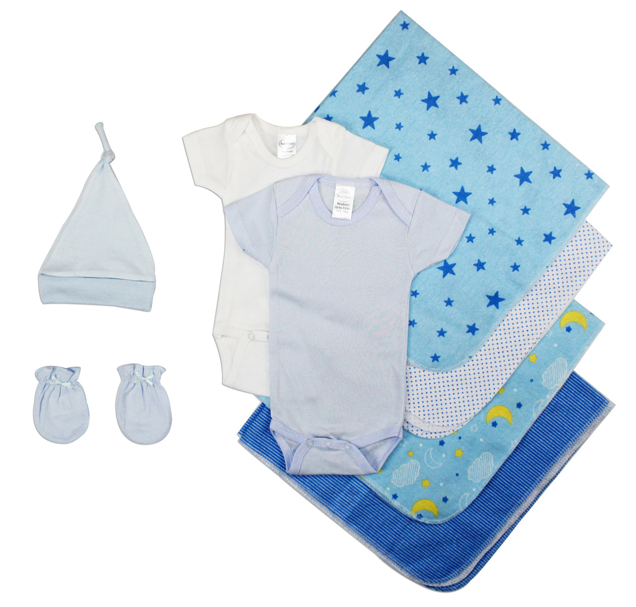 Essential Newborn Baby Boy 8 Piece Layette Set