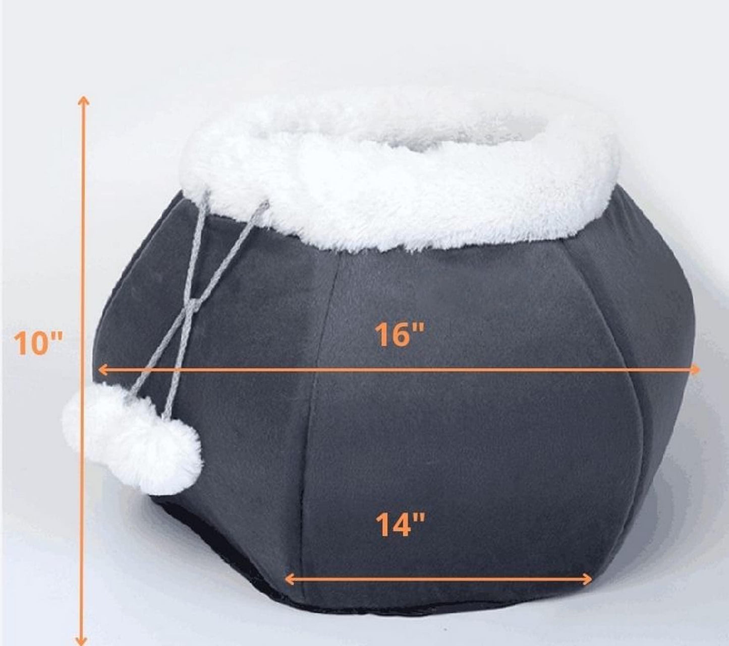 Cat Beds for Indoor Cats   Cat Cave Bed Plush Round Soft Pet Tent with