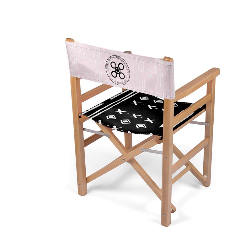 Duality Home, Pink & Black Mudcloth, Outdoor, Director's Chair