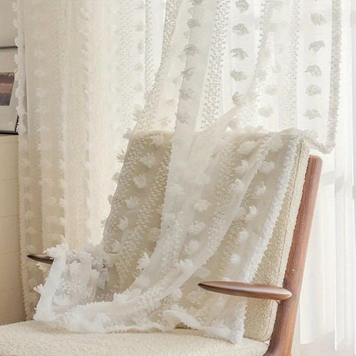 Elegant French Pastoral Gauze Curtains  YearRound Decor