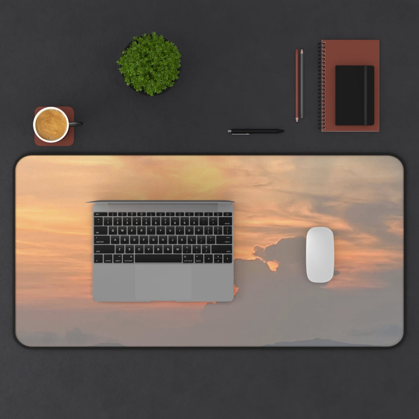 Golden Horizon Desk Mat