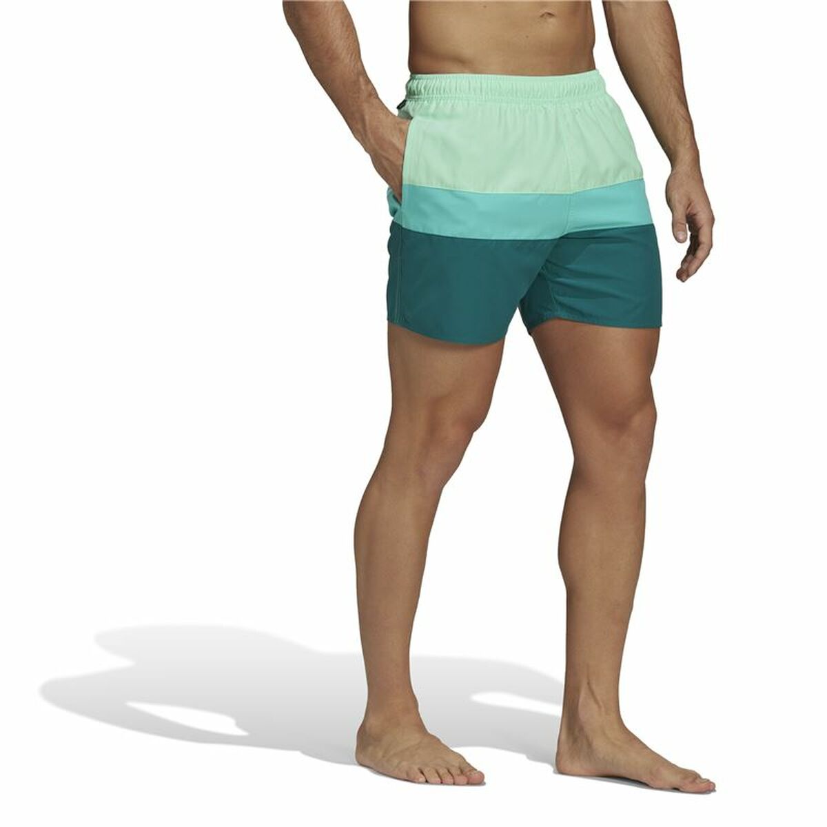 Men’s Bathing Costume Adidas Colorblock Light Green