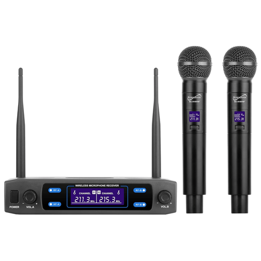 Supersonic VHF Dual Fixed Channel Professional Wireless Microphone