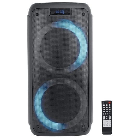 Norcent Dual 6.5" Portable Party Bluetooth Speaker with Flashing LED