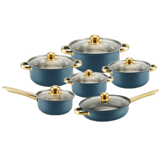 AllinOne Stainless Steel Cookware Set with Clear Lids