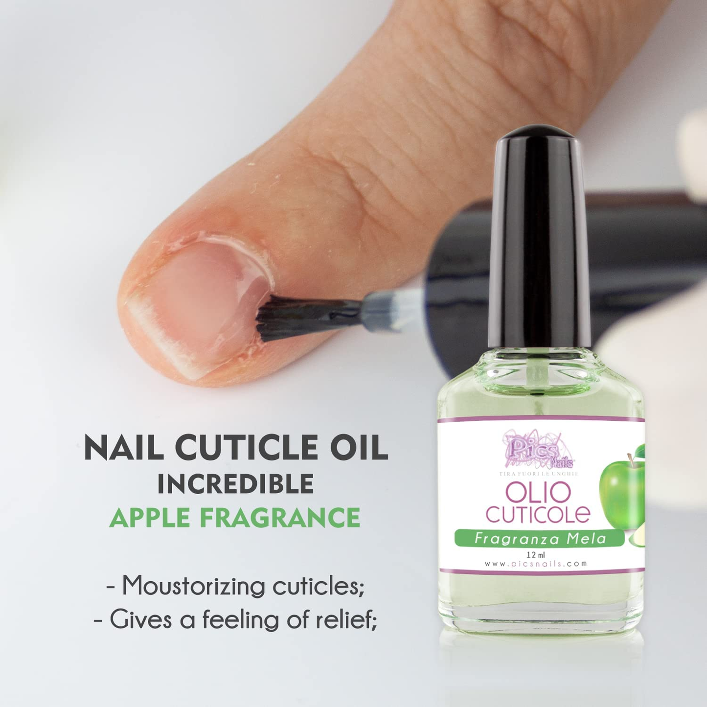 Olio Cuticole Unghie Di Mani E Piedi Professionale Mela 12 ml