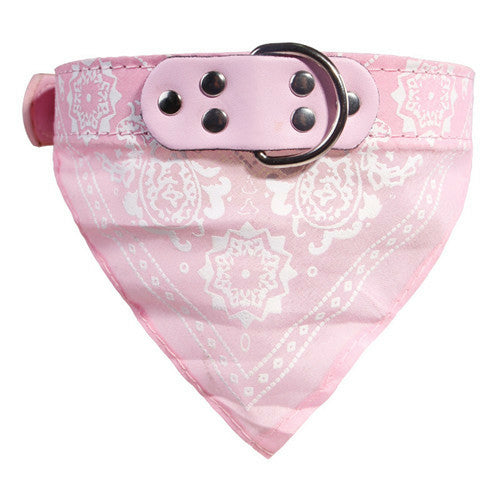 Adjustable Dog Bandana Leather Printed Soft Collar For Dog Pet