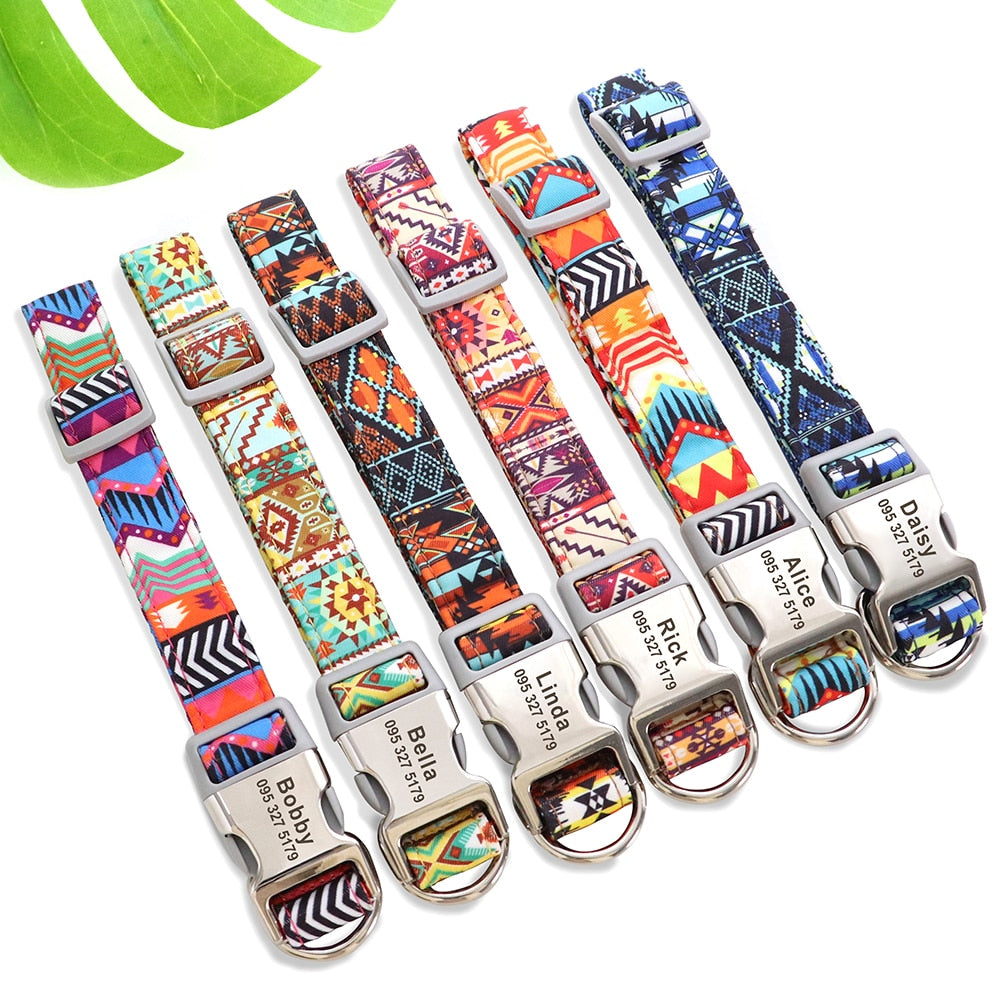 Nylon Dogs Cat Id Collars | Collars, Harnesses Leads - Adjustable