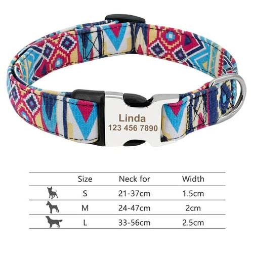 Nylon Dogs Cat Id Collars | Collars, Harnesses Leads - Adjustable