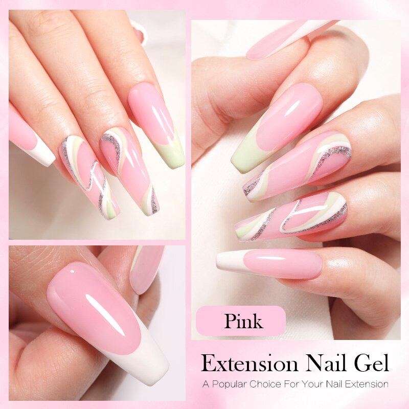 Born Pretty 225g Nail Extension Gel Jelly White Pink Clear Gel Nail