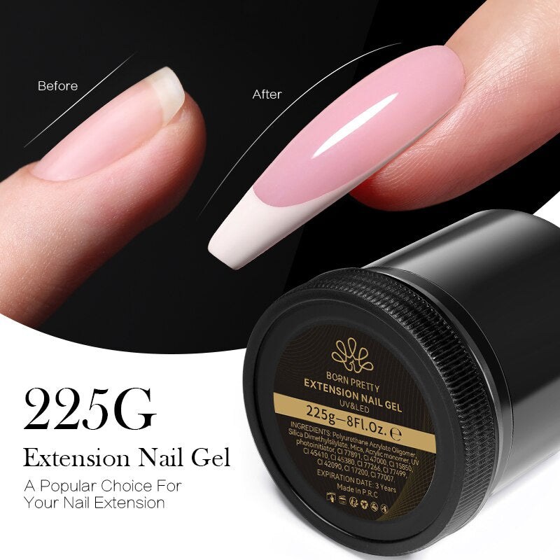 Born Pretty 225g Nail Extension Gel Jelly White Pink Clear Gel Nail