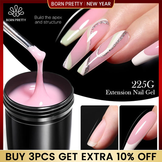 Born Pretty 225g Nail Extension Gel Jelly White Pink Clear Gel Nail