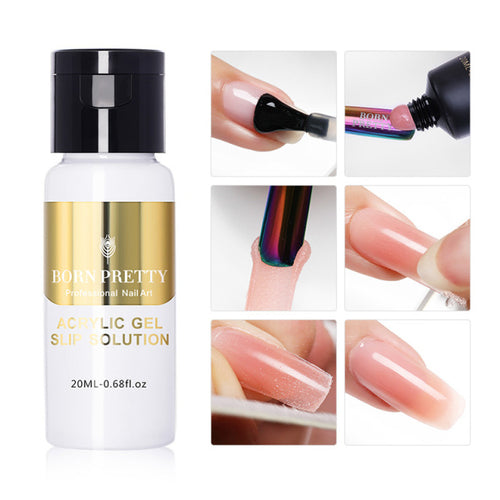 Born Pretty 30/20ml Glitter Acrylic Gel Finger Extension Silver Pink