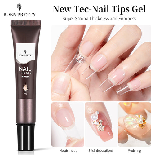 Born Pretty 30/20ml Glitter Acrylic Gel Finger Extension Silver Pink