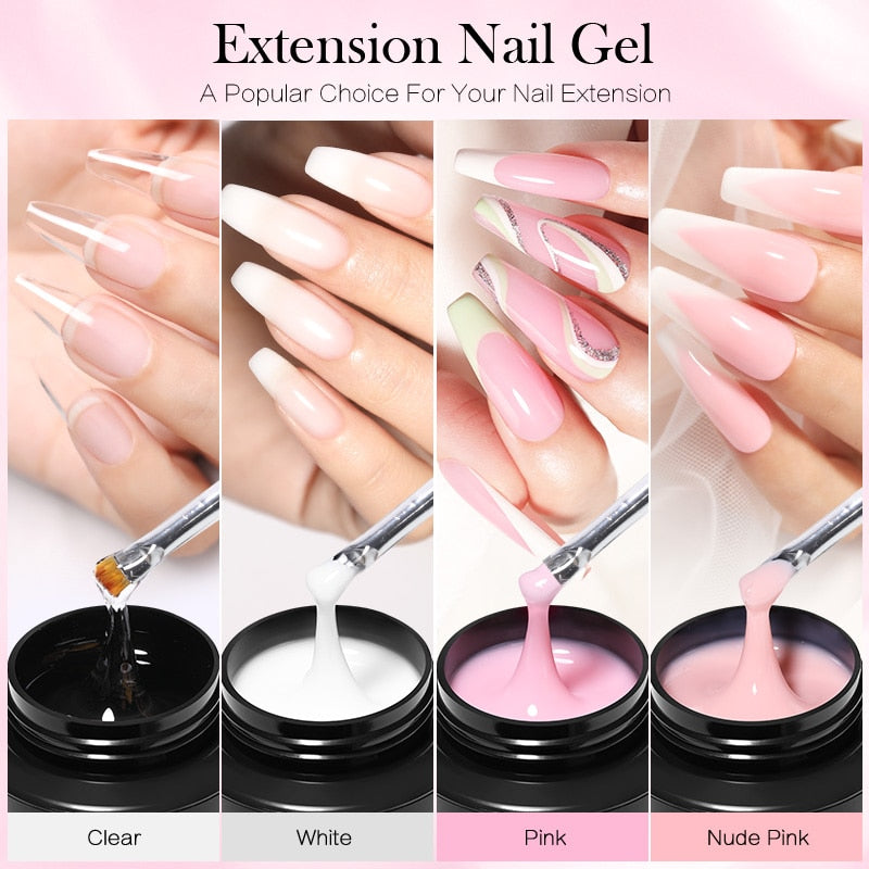 Born Pretty 60/30ml Hard Jelly Extension Nail Gel Polish French Nails