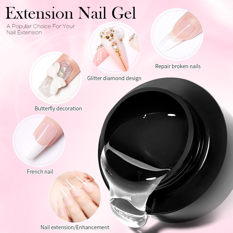 Born Pretty 60/30ml Hard Jelly Extension Nail Gel Polish French Nails