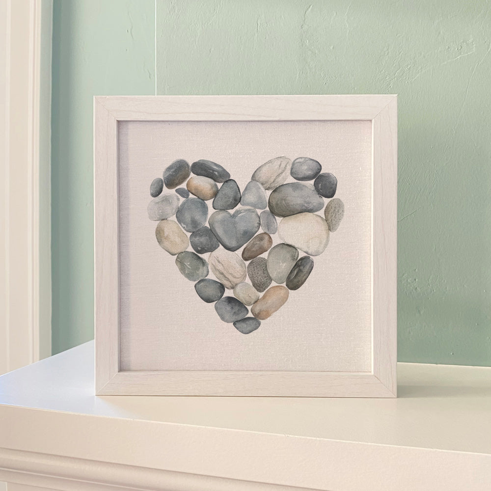 Pebble Heart - Valentine's Day Framed Sign