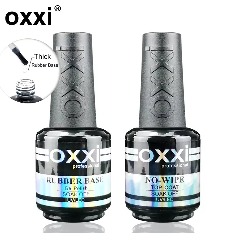 OXXI 15ml Base and Top Coat for Gel Polish Semi-permanent Varnish