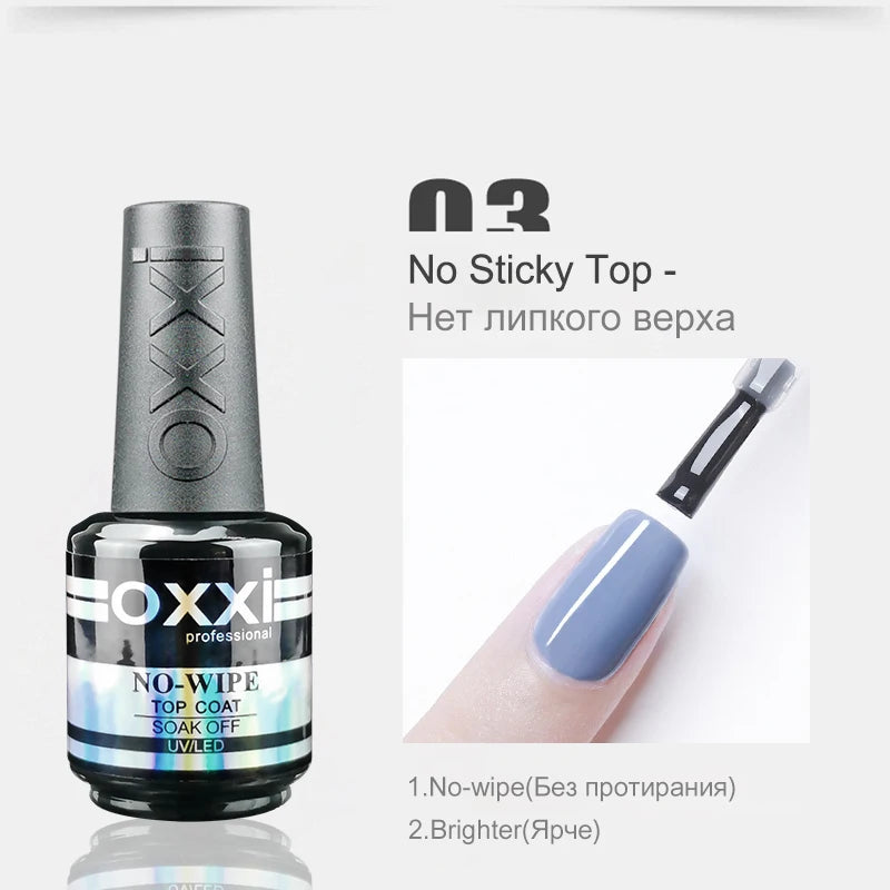 OXXI 15ml Base and Top Coat for Gel Polish Semi-permanent Varnish