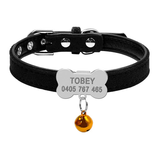 Personalized Dog Collars Custom Chihuahua Puppy Cat Collar Bone ID