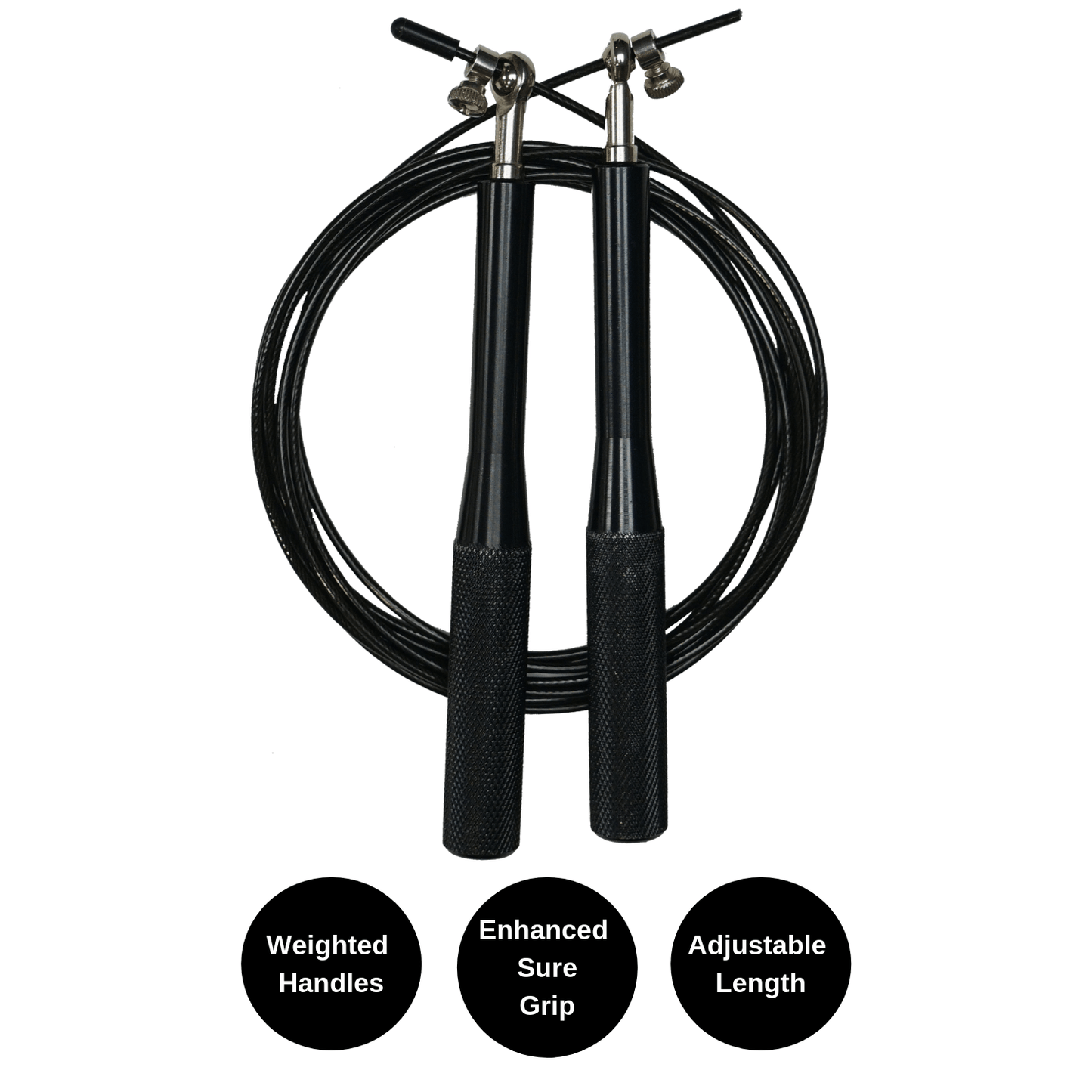 Weighted Jump Rope with Adjustable Steel Wire Cable