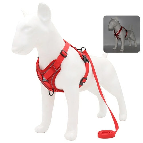 No Pull Dog Harness And Leash Set Adjustable Pet Harness Vest For