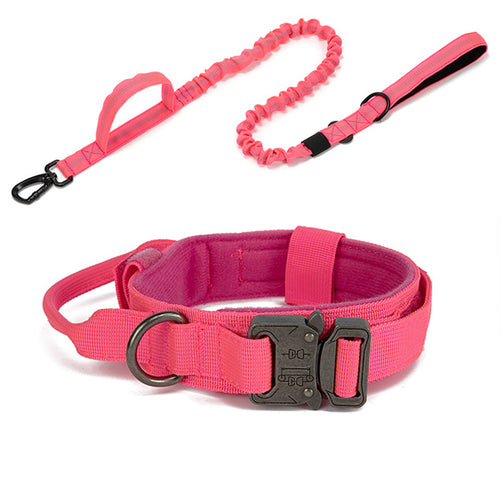 Pet Dog Collar Leash Set Nylon Material Durable Dog Collar Reflective