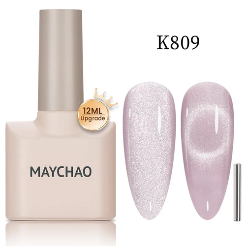 MAYCHAO 12ML Cat Eye Gel Nail Polish With Magnet Soak off UV