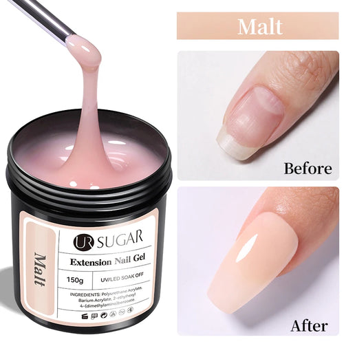 UR SUGAR 150g Rubber Base Gel Nail Polish Sparking Aurora Glitter