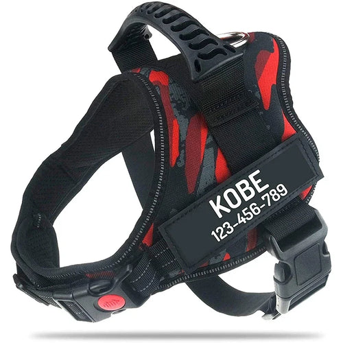 Personalised No Pull Dog Harness with Custom Name and Phone Number