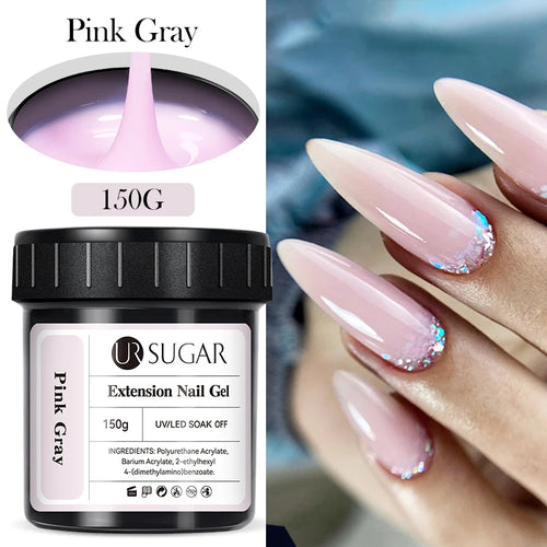 UR SUGAR 150g Jelly Gel Nail Extension Gel Milky White Nude Pink Fast