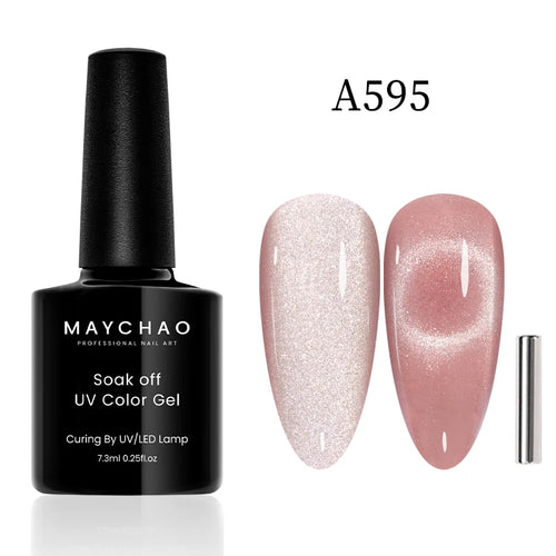 MAYCHAO 12ML Cat Eye Gel Nail Polish With Magnet Soak off UV