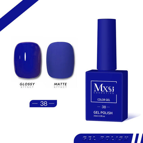 Mxsi 15ml Gel Nail Polish Neon Brown Royal Blue Red Green Pastal Nude