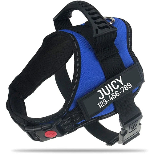 Personalised No Pull Dog Harness with Custom Name and Phone Number