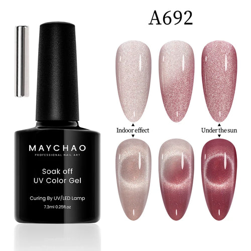 MAYCHAO 12ML Cat Eye Gel Nail Polish With Magnet Soak off UV