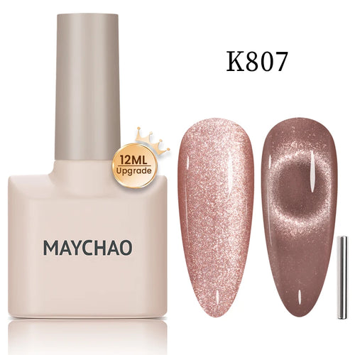 MAYCHAO 12ML Cat Eye Gel Nail Polish With Magnet Soak off UV