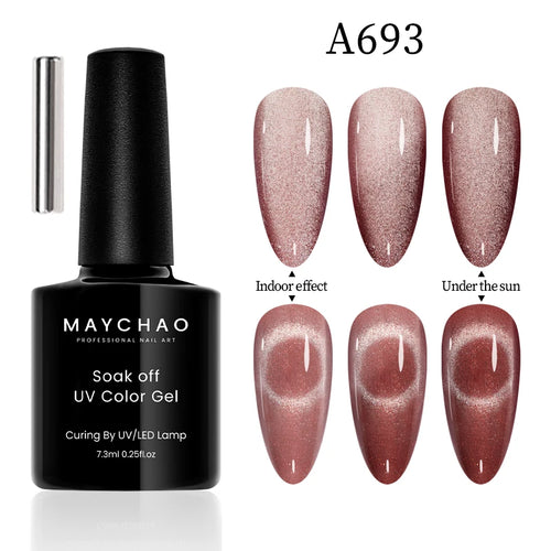 MAYCHAO 12ML Cat Eye Gel Nail Polish With Magnet Soak off UV