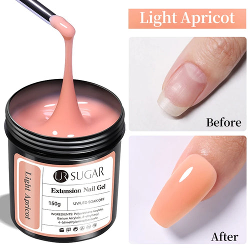 UR SUGAR 150g Rubber Base Gel Nail Polish Sparking Aurora Glitter