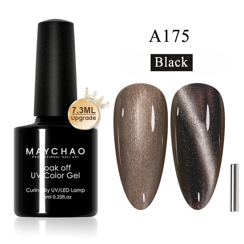 MAYCHAO 12ML Cat Eye Gel Nail Polish With Magnet Soak off UV