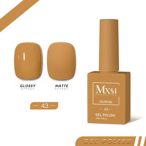 Mxsi 15ml Gel Nail Polish Neon Brown Royal Blue Red Green Pastal Nude