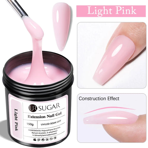 UR SUGAR 150g Rubber Base Gel Nail Polish Sparking Aurora Glitter