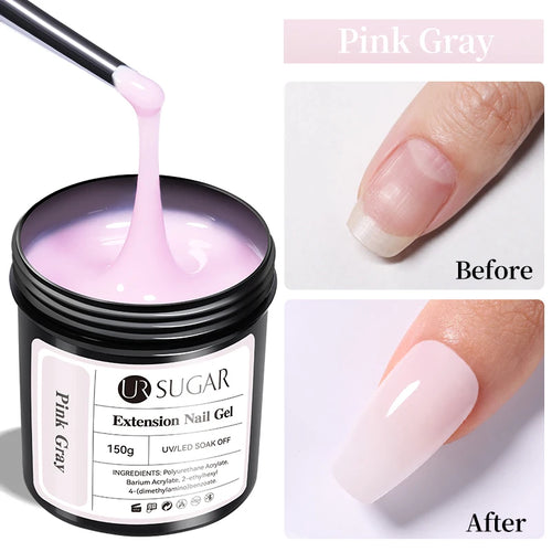 UR SUGAR 150g Rubber Base Gel Nail Polish Sparking Aurora Glitter