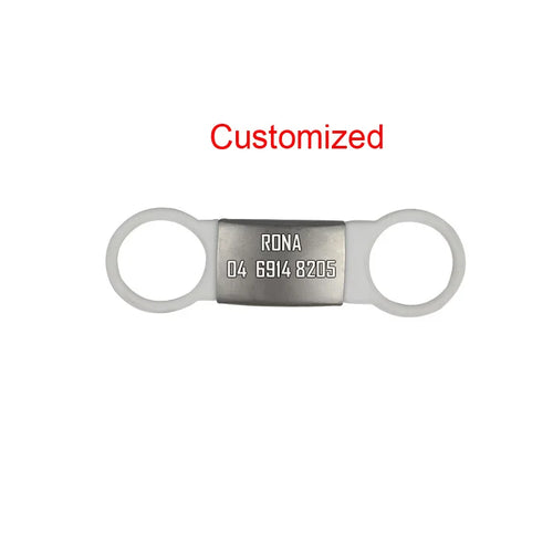 Personalized Pet Dog Tag Engraved Dog Collar Silicone Stainless Steel