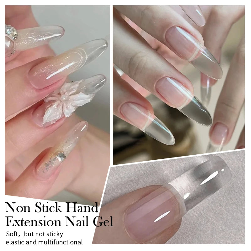 BORN PRETTY 15ml Clear Non Stick Hand Extension Gel Nail Polish for 3D