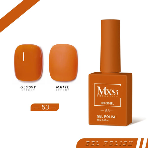 Mxsi 15ml Gel Nail Polish Neon Brown Royal Blue Red Green Pastal Nude