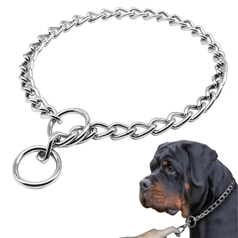 4 Size Stainless Steel Slip Chain Collar for Dog Adjustable Pet