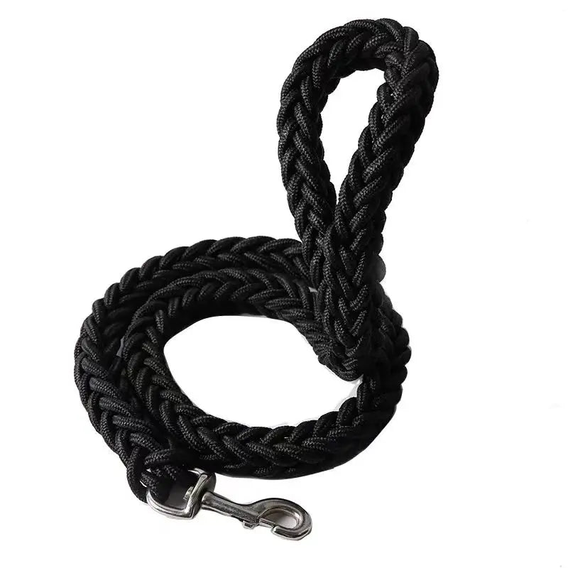 Large Dog Leash Nylon Braided Traction Rope Pet Walking Thick Hand