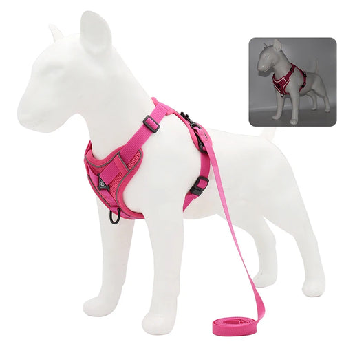 Dog Harness Leash Set Adjustable Pet Chest Strap For Small Medium Dogs