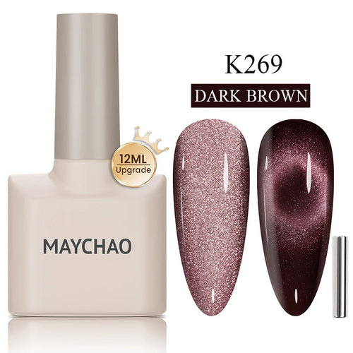 MAYCHAO 12ML Cat Eye Gel Nail Polish With Magnet Soak off UV