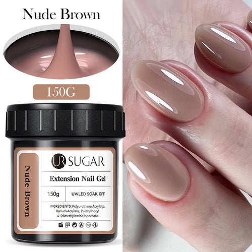 UR SUGAR 150g Nude Clear Extension Nail Gel Polish Nails Finger Form